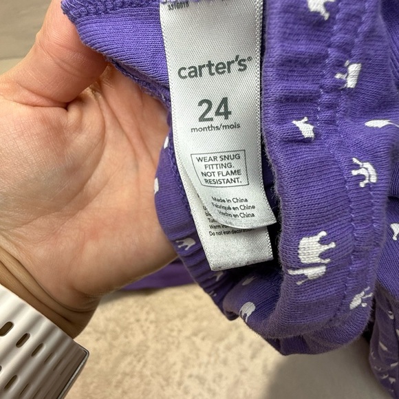 Carter's Purple Princess Pajama Set - Picture 3 of 4